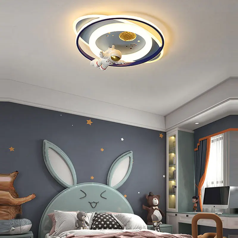 astronauta astronauta foguete e coelho lampada do teto meninos e meninas bedroom light kids room luminaire princess room light 2024 01