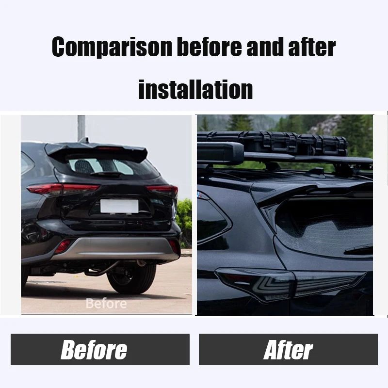 For Toyota Highlander U70 2020 2021 2022 2023 2024 Automobile modification Car tail wing flank