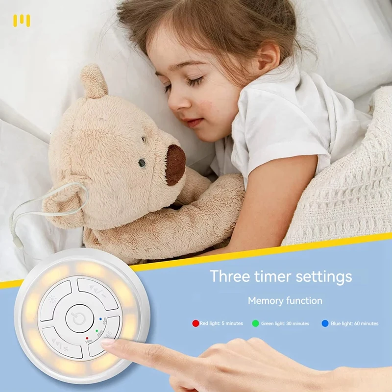 B03B-Baby White Noise Machine USB Rechargeable Timed Shutdown Sleep Machine Baby Sleep Sound Player Timer Noise Player
