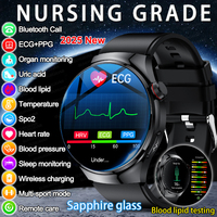2025 New For HUAWEI XIAOMI Precise Blood Lipids Uric Acid Smart Watch For Men ECG+PPG Clock Bluetooth Call Health Smart Watches