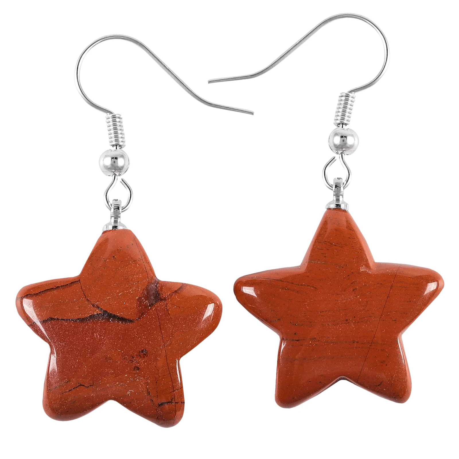 

Carved Star Shape Crystal Stone Dangle Drop Earrings For Women Fashion Jewelry