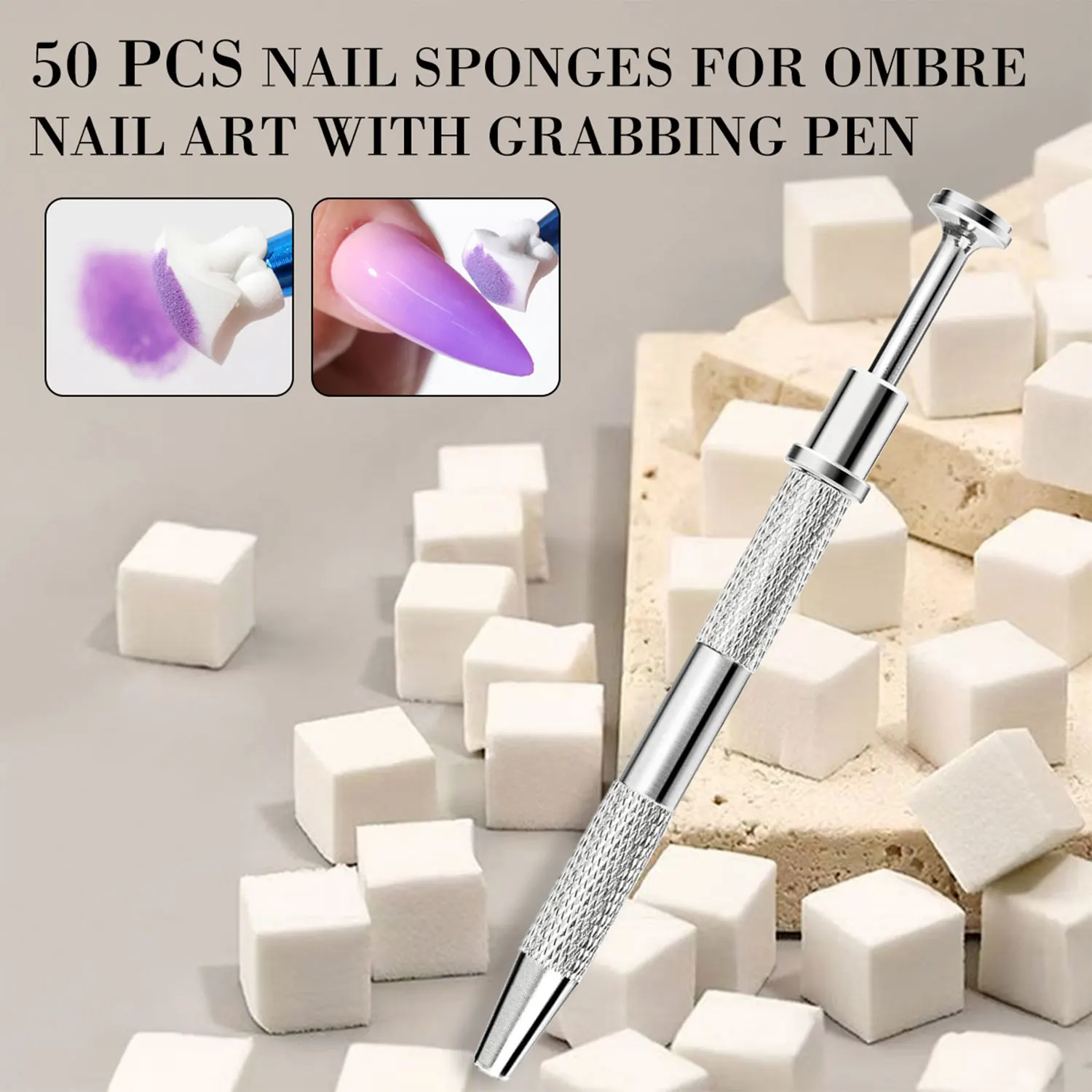 Limegirl gradiente pintura gel 6 cores ombre gel com 50 pçs esponjas de unhas & garras de metal para arte do prego ombre unhas manicure francesa