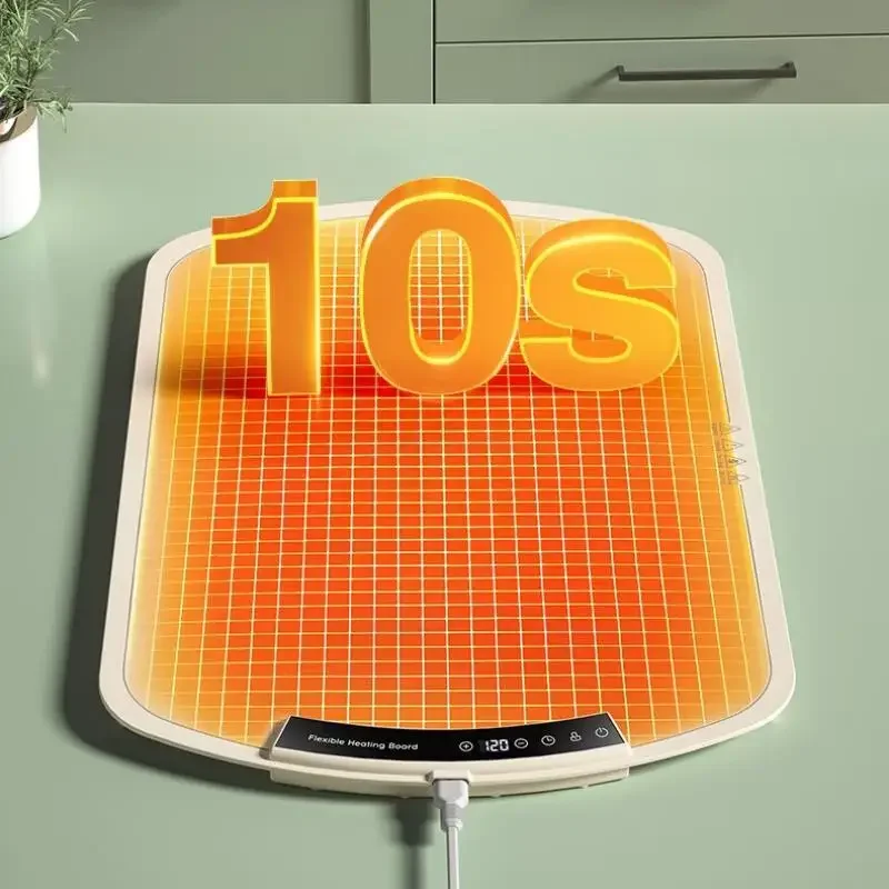 Podgrzewacz do potraw elektryczny FDLAI 60x45cm Soft Roll do przechowywania podgrzewacz do kubków wielofunkcyjny mata na stół grzewczy rozrząd 4h 220V