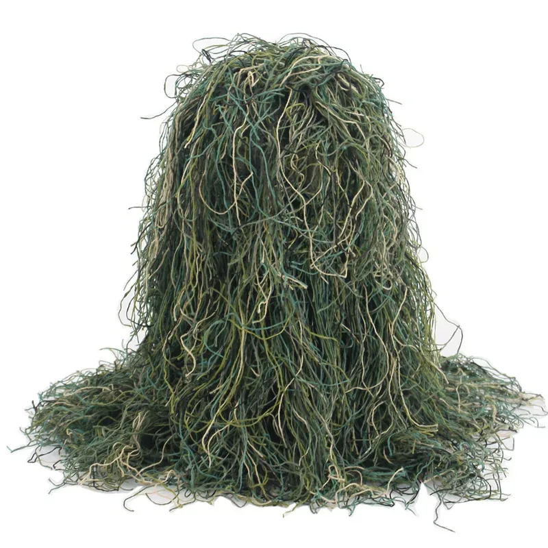 Capucha ghillie 3D camuflaje para caza - accesorio táctico multiuso - imagen 5