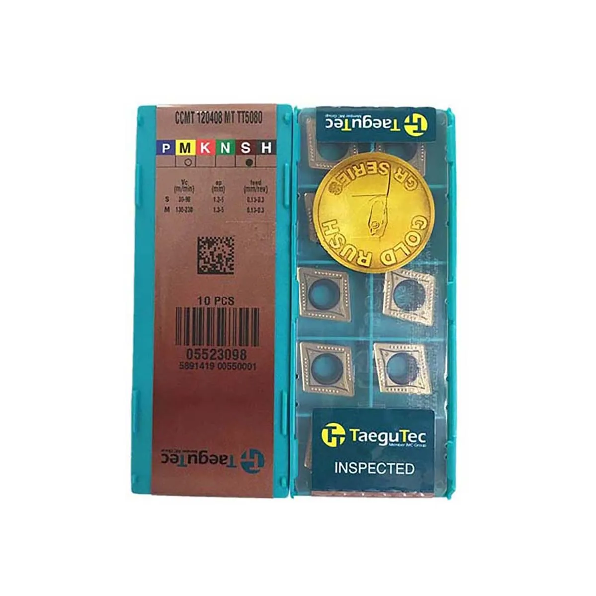 

100% Оригинальные карбидные Токарные Вставки TaeguTec CCMT CCMT12 CCMT120408 MT TT8020 PC TT8115 TT9080