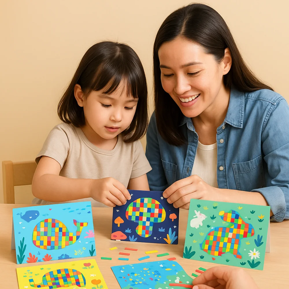 Art Craft Handmade Weaving Toys Sensory Montessori Animal Weaving Material Set Ornament Manual Woven Painting Toys