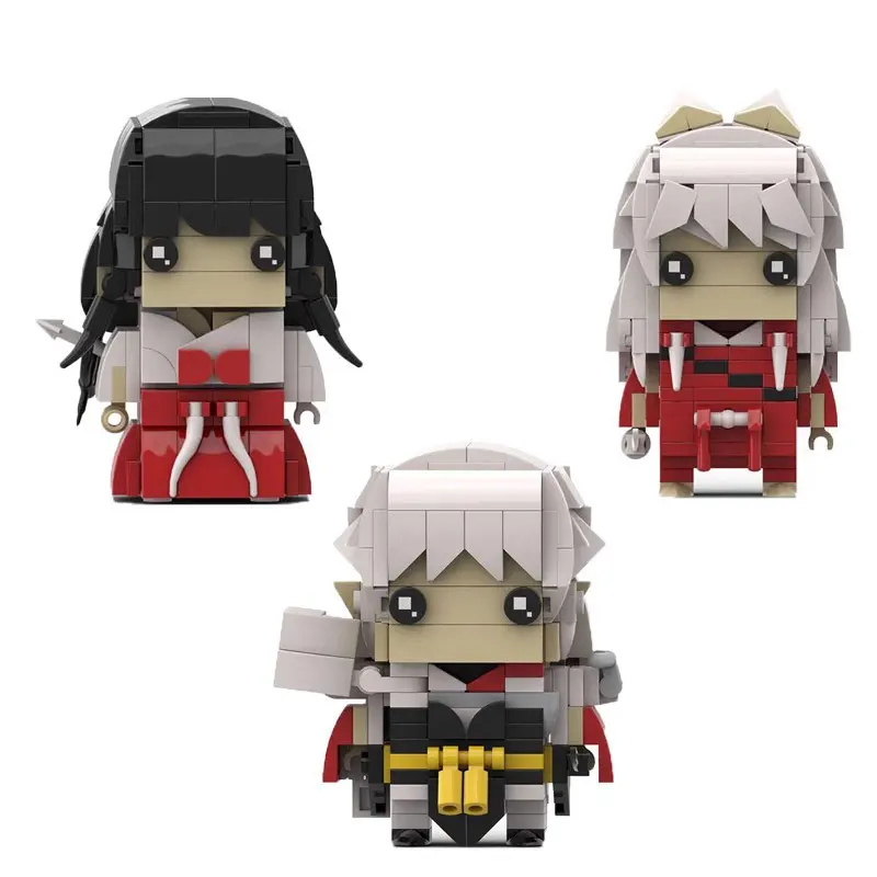 Brickheadz MOC Japan Anime Figuren Inuyashas Kikyo Higurashi Kagome Sesshoumaru Sets Bouwstenen Speelgoed Voor Kinderen Geschenken