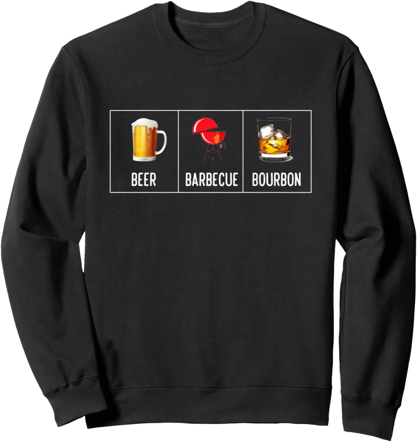 Beer Smoke Grill Pork Barbeque Bourbon BBQ T Shirt Alcohol Sweatshirt