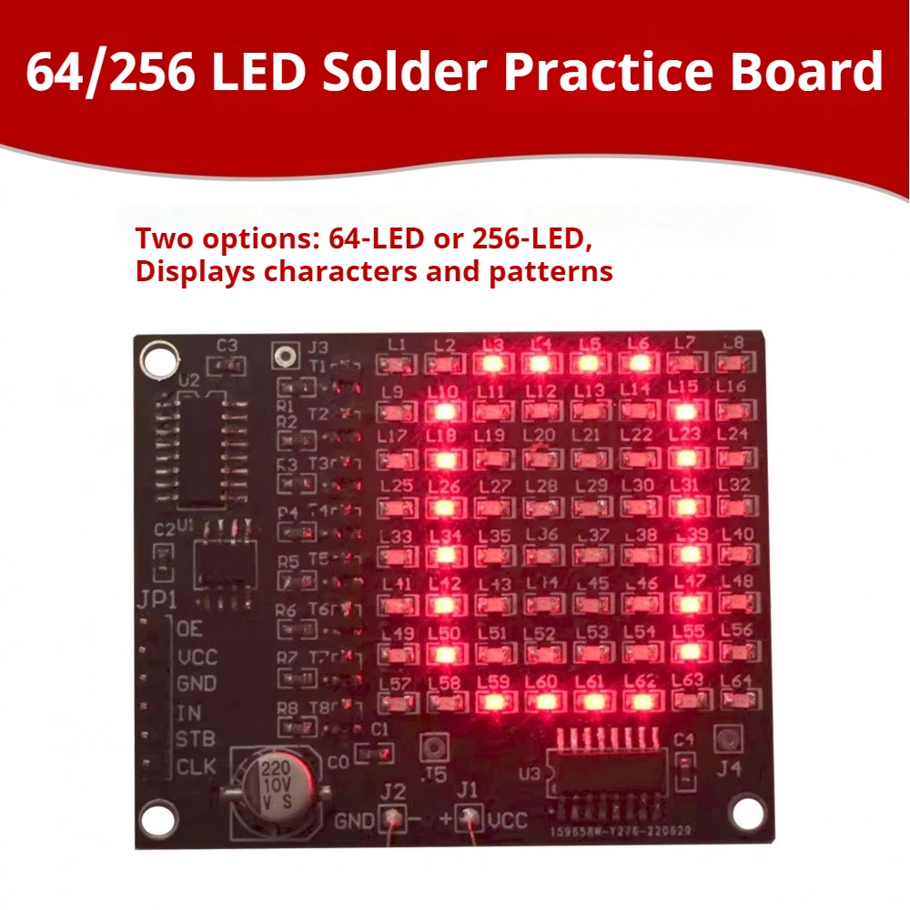 Bild 3: 64/256 LED SMD Dot Matrix Werbung Bildschirm Schweißen Praxis DIY Kit 0-9 Digital Display Spaß Elektronische Kit Löten komponente