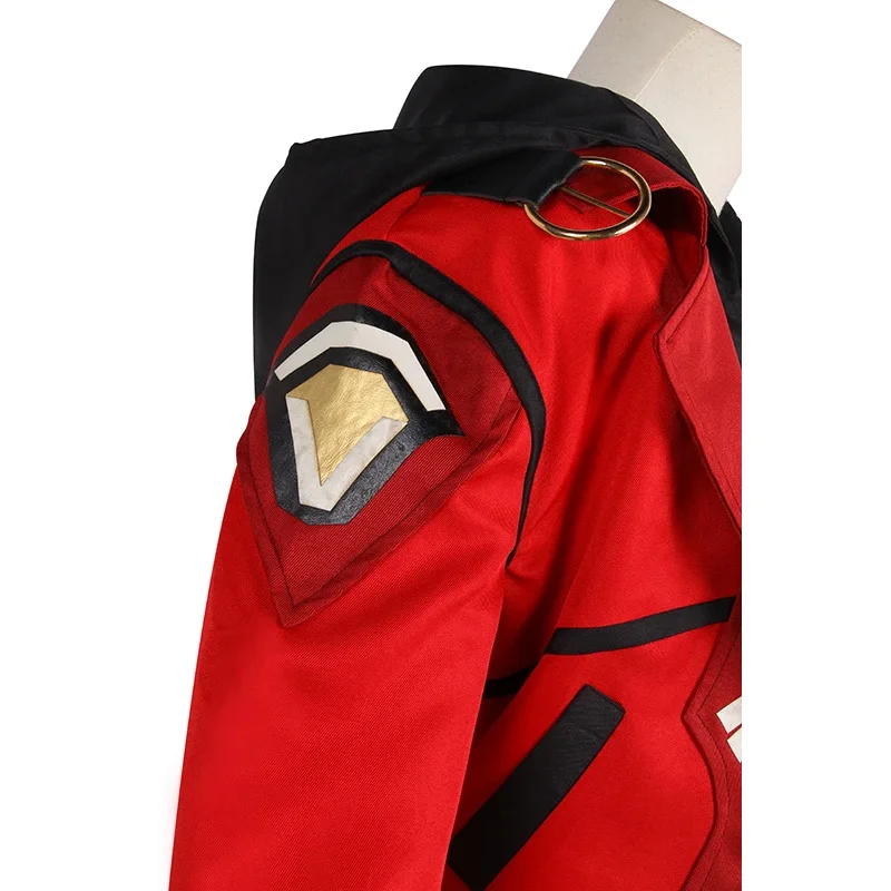 Game LOL Arcane Vi Cosplay Costume Wig Battle Outfits Rose Red Short Hair Halloween Carnival Party Suit Props For Women Menc;6,r