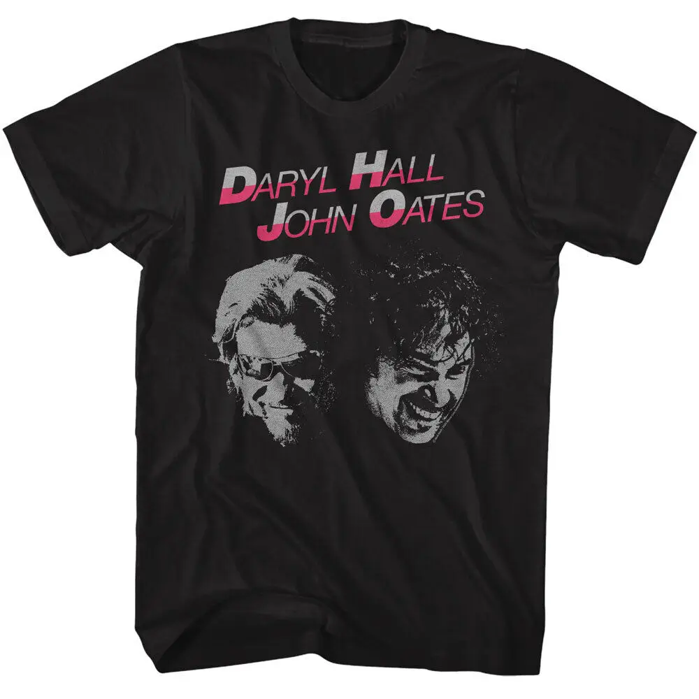 

Hall & Oates Adult T-Shirt Official Daryl & John Portrait Pop New Black Cotton