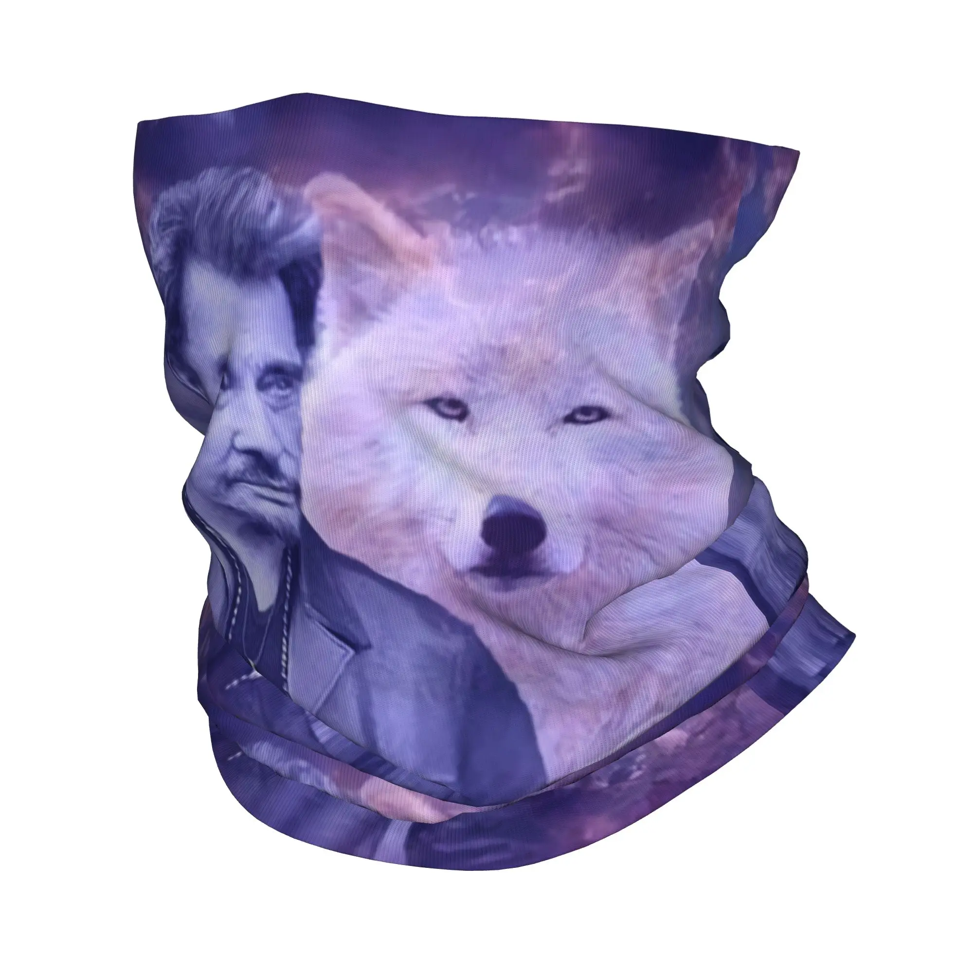 

Многофункциональный ветрозащитный бафф-бандана Johnny Hallyday для мужчин и женщин, головной убор в стиле французского рок-певца, шарф-маска, балаклава