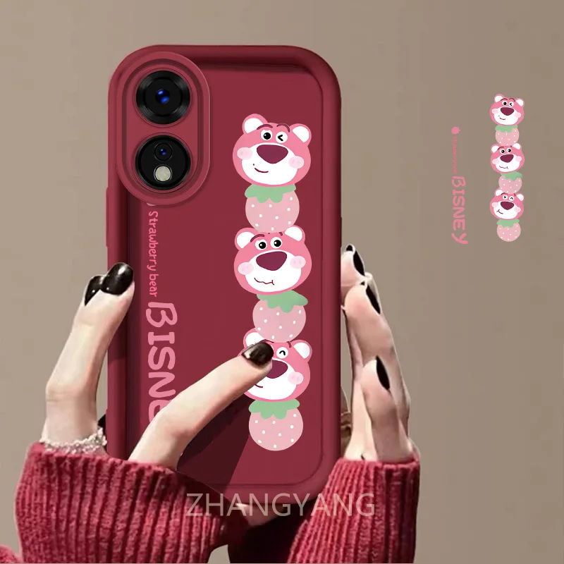 Case For Honor x7a x7 Cute cartoon bear phone case with silicone TPU soft case anti drop and shockproof phone camera fully cover