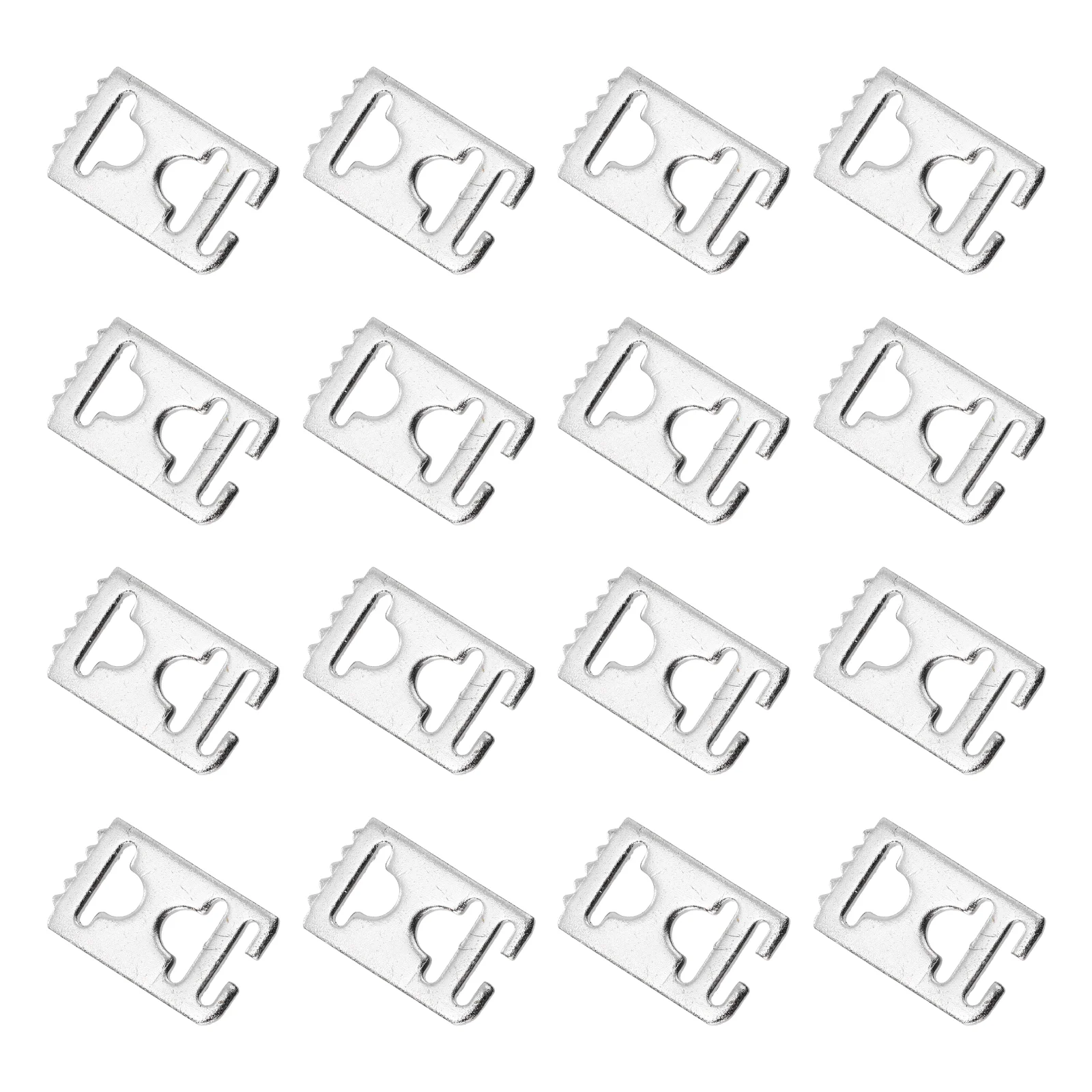 16 Pcs Flat Shoe Buckle White Laces Invisible Buckles Locks Men and Women