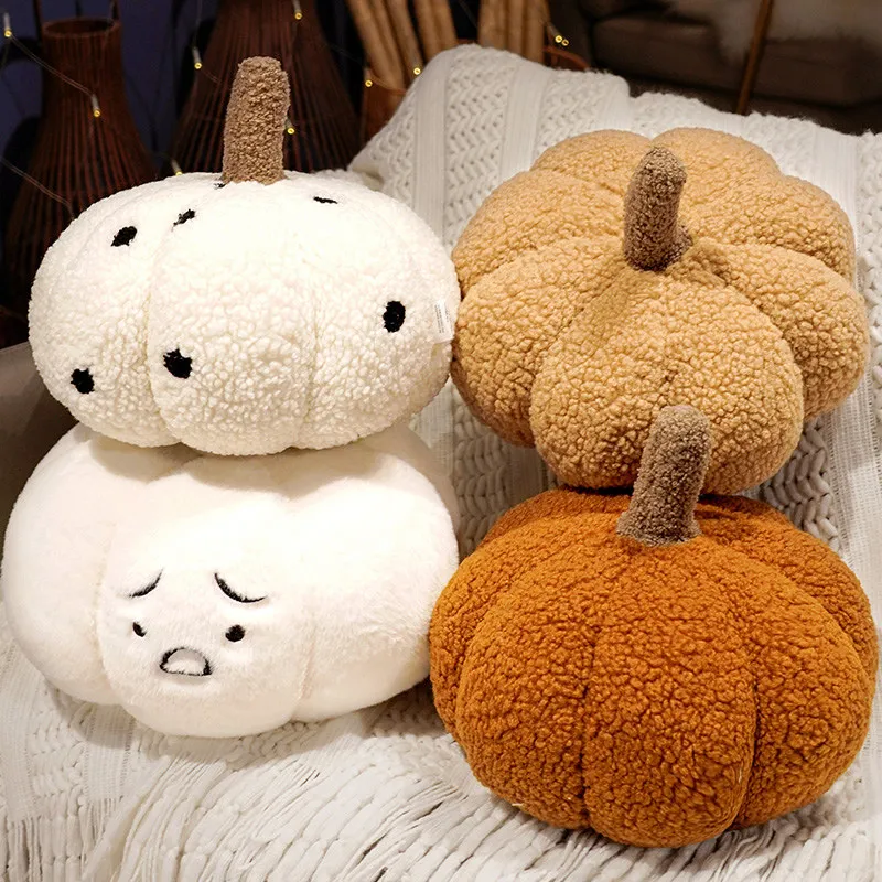 New Style About 30CM Pumpkin Plush Toys Stuffed Plant Bedroom Decoration Halloween Decor Dolls Soothing Pillow Cushion