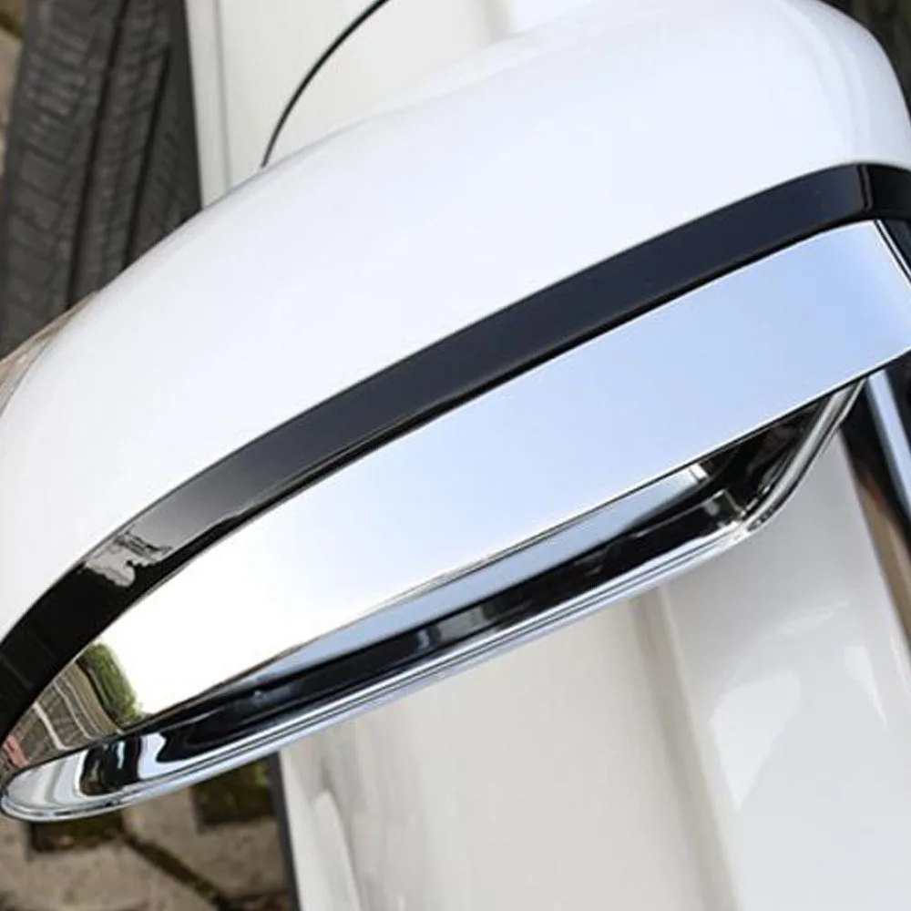 Car Stick Eyebrow Rear View Side Glass Mirror Trim Frame Rain Shield Sun Visor For Hyundai Santa Fe SantaFe 2019 2020 2021-2024