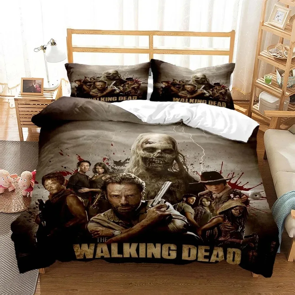 The Walking Dead Bedding Sets Exquisite Bed Supplies Set Horror TV Anime Bed Comforter Set Bedding Set Birthday Gift