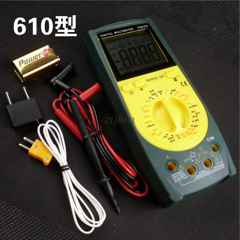 Multimètre numérique portable, table de test multifonction de résistance à la tension de courant numérique