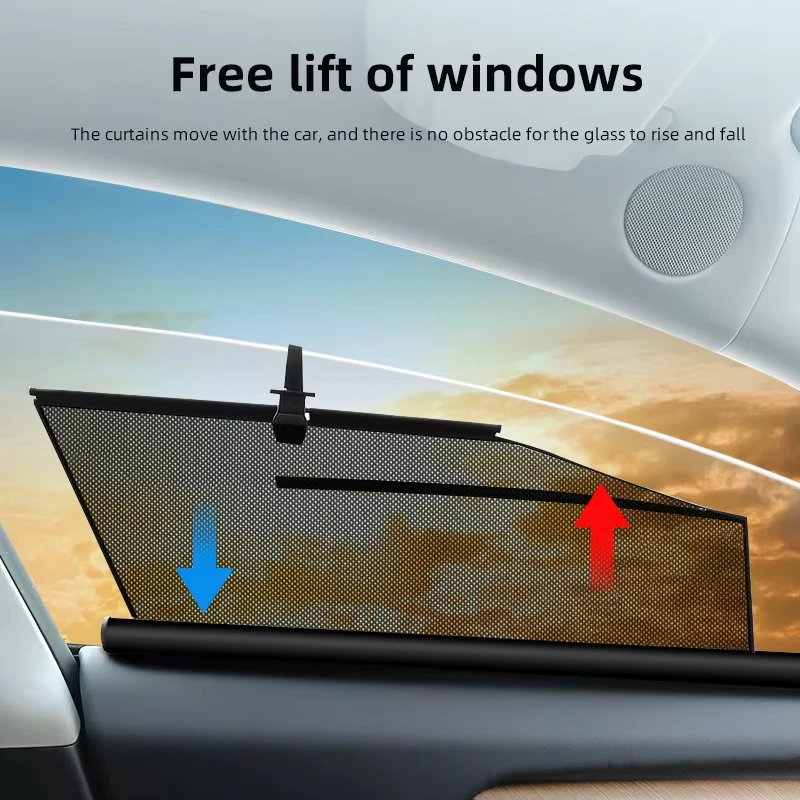 Car Lifting Window Sunshade For Cadillac XT5 Car SunShade Front Rear Window Sun protection Parts