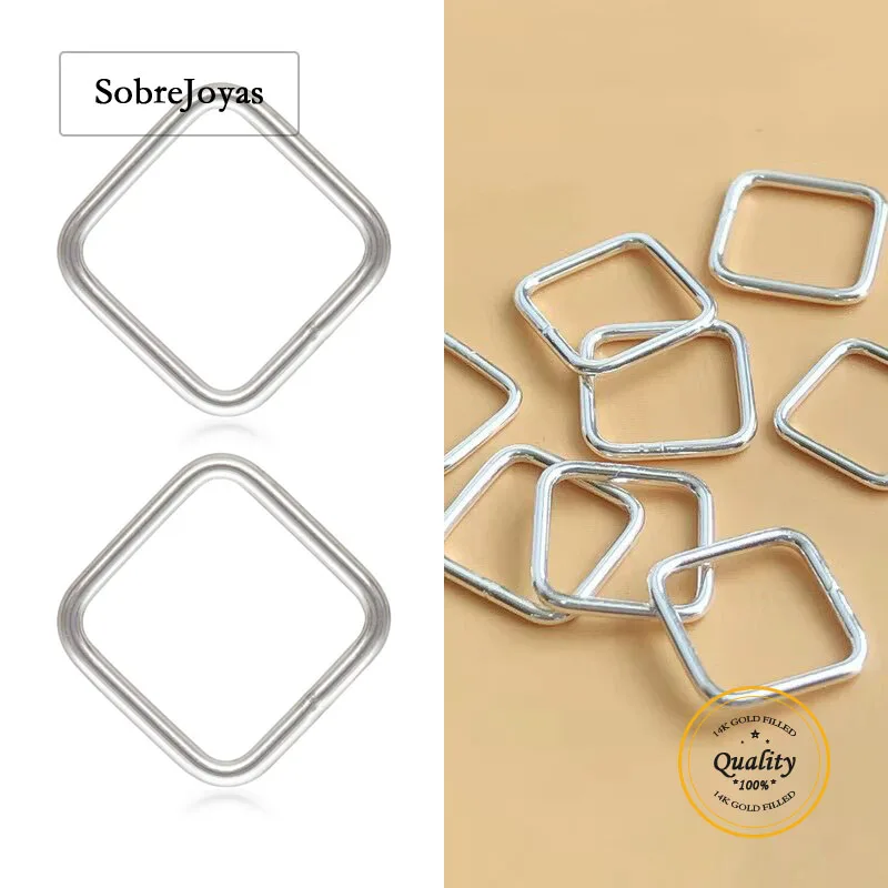 

Jump Ring Square 925 Sterling Silver Closed Square Jump Rings For Making DIY Jewelry Findings