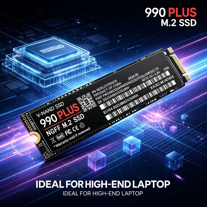990 PLUS NGFF SSD M.2, SATA 3 Inside Solid State Drive, 4TB/2TB/500GB/1TB, for Laptop, Desktop, Computer. Ultra Max.