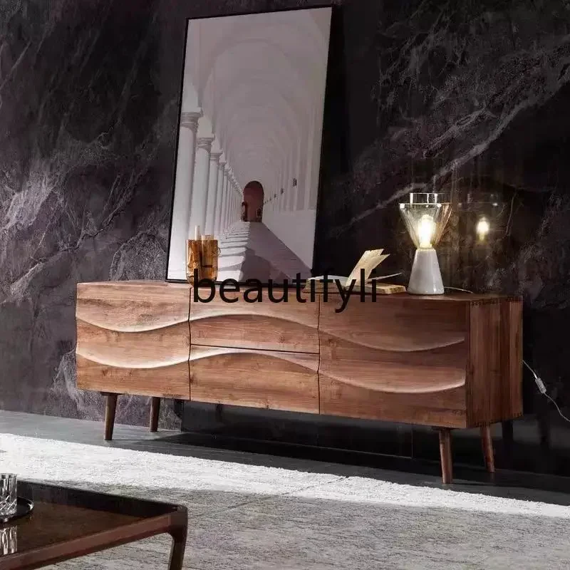 

ssK178 ss25 ss Nordic solid wood TV cabinet B & B audio-visual cabinet simple light luxury living room bedroom storage creative