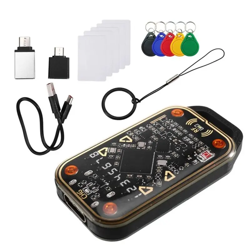 【en-oferta】emulador-de-tarjetas-inteligentes-rfid-chameleon-ultra-v30-125k-1356m-copiador-de-etiquetas-id-ic-lector-y-escritor-10-llaveros-uid-cuid