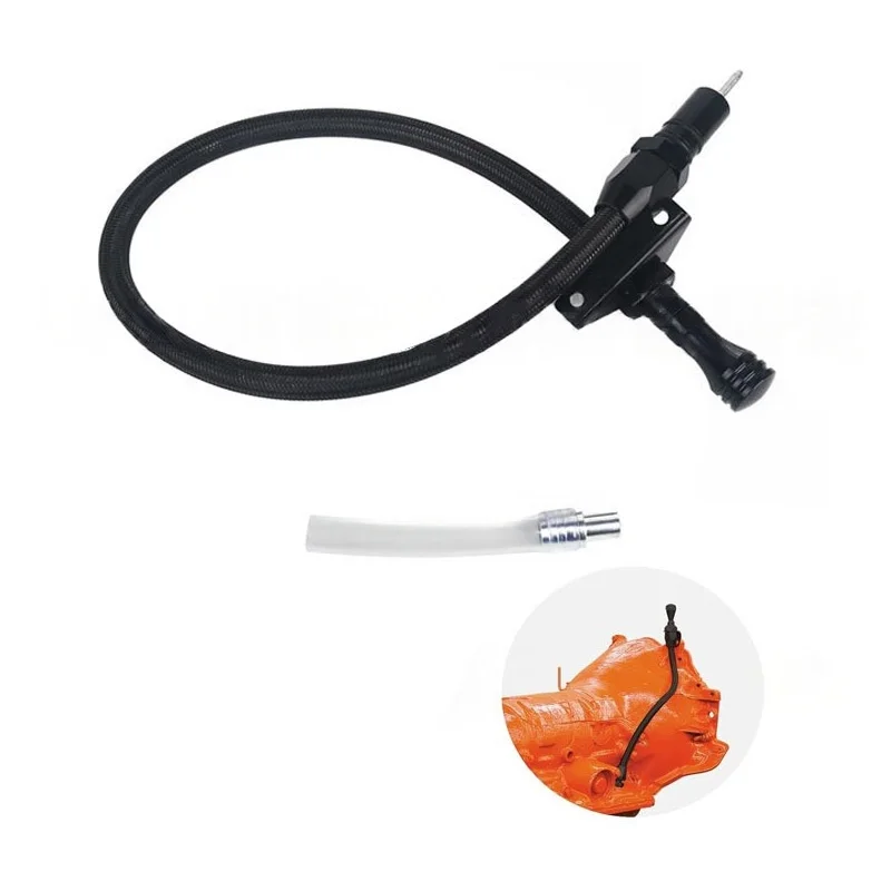 Flexible Stainless Steel Transmission Hose Dipstick For 700R4 4L60E 4L80E Automobiles Parts Accessories Black Engine Components
