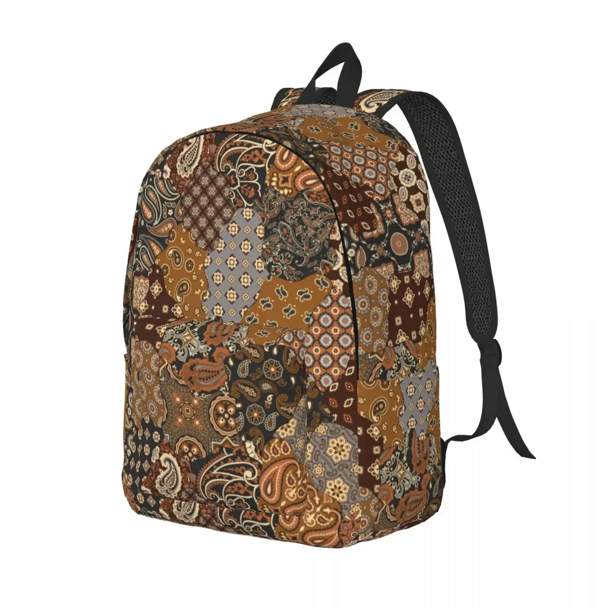 Mochila barroca de Cachemira y geométrica para hombre y mujer, bolso de hombro para estudiantes de negocios al aire libre, morral fresco para la universidad