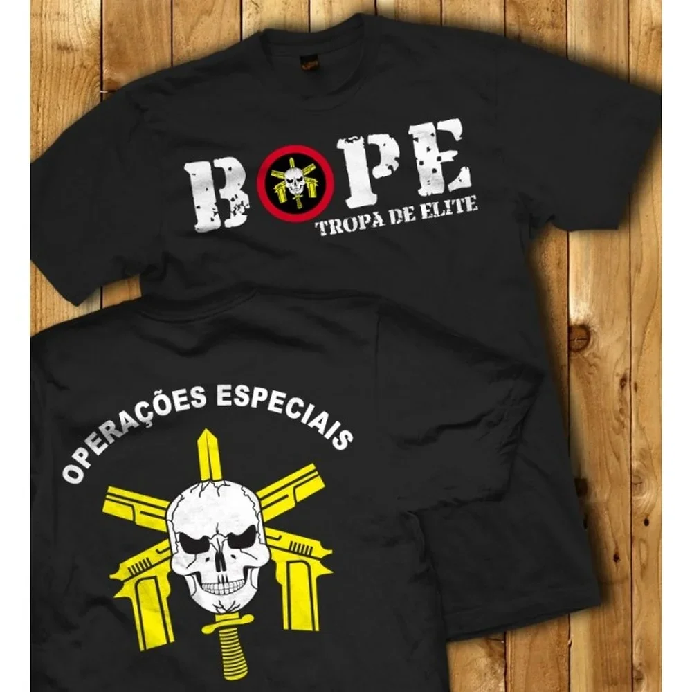 

Bope - Tropa De Elite "operações Especiais" T-Shirt 100% Cotton O-Neck Short Sleeve Summer Casual Mens T-shirt Streetwear