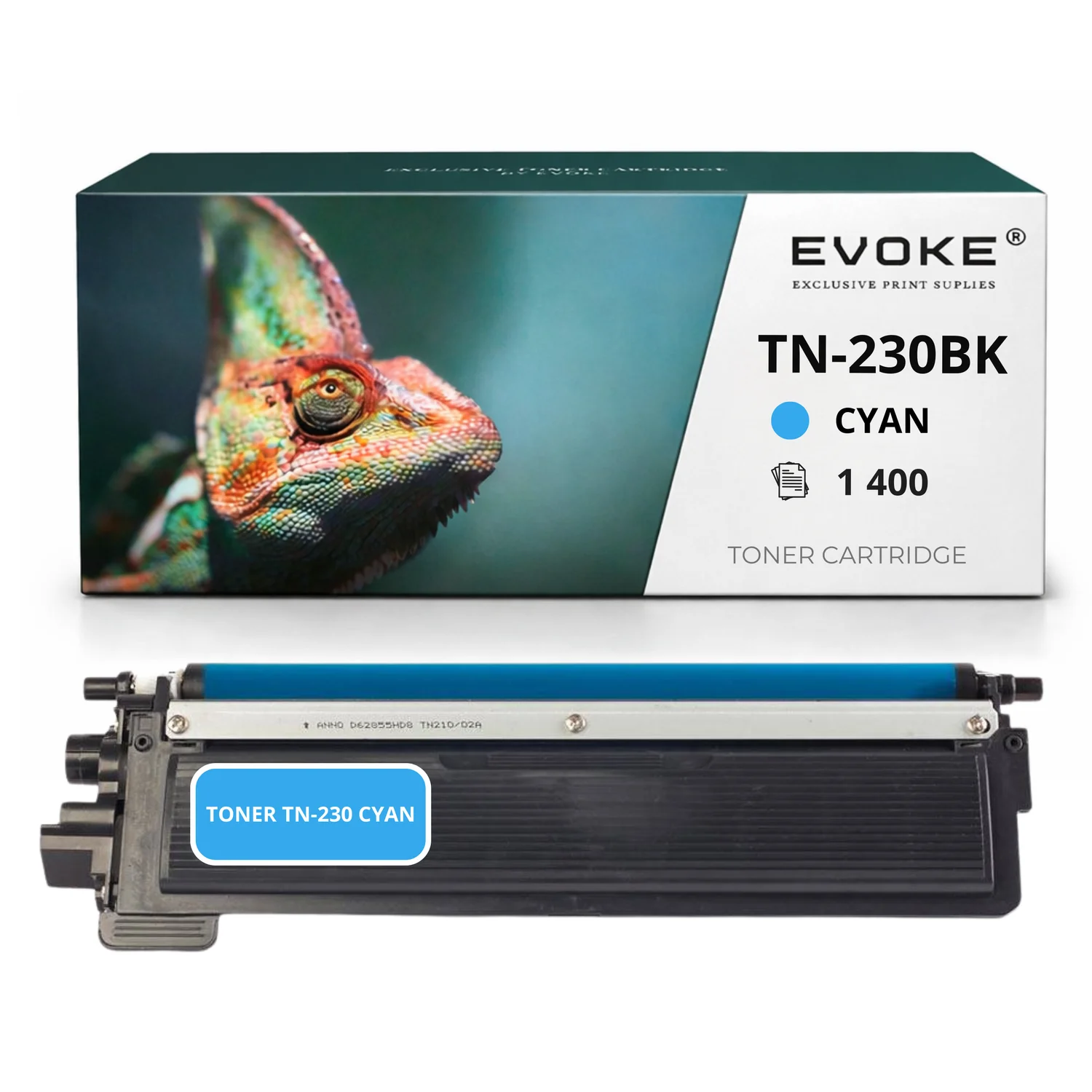 Evoke Compatibele Toner voor Brother Tn230 Tn-230 Cyaan 1400 Pagina's Hl3040Cn Hl3070 Mfc 9120Cn Mfc 9320Cw