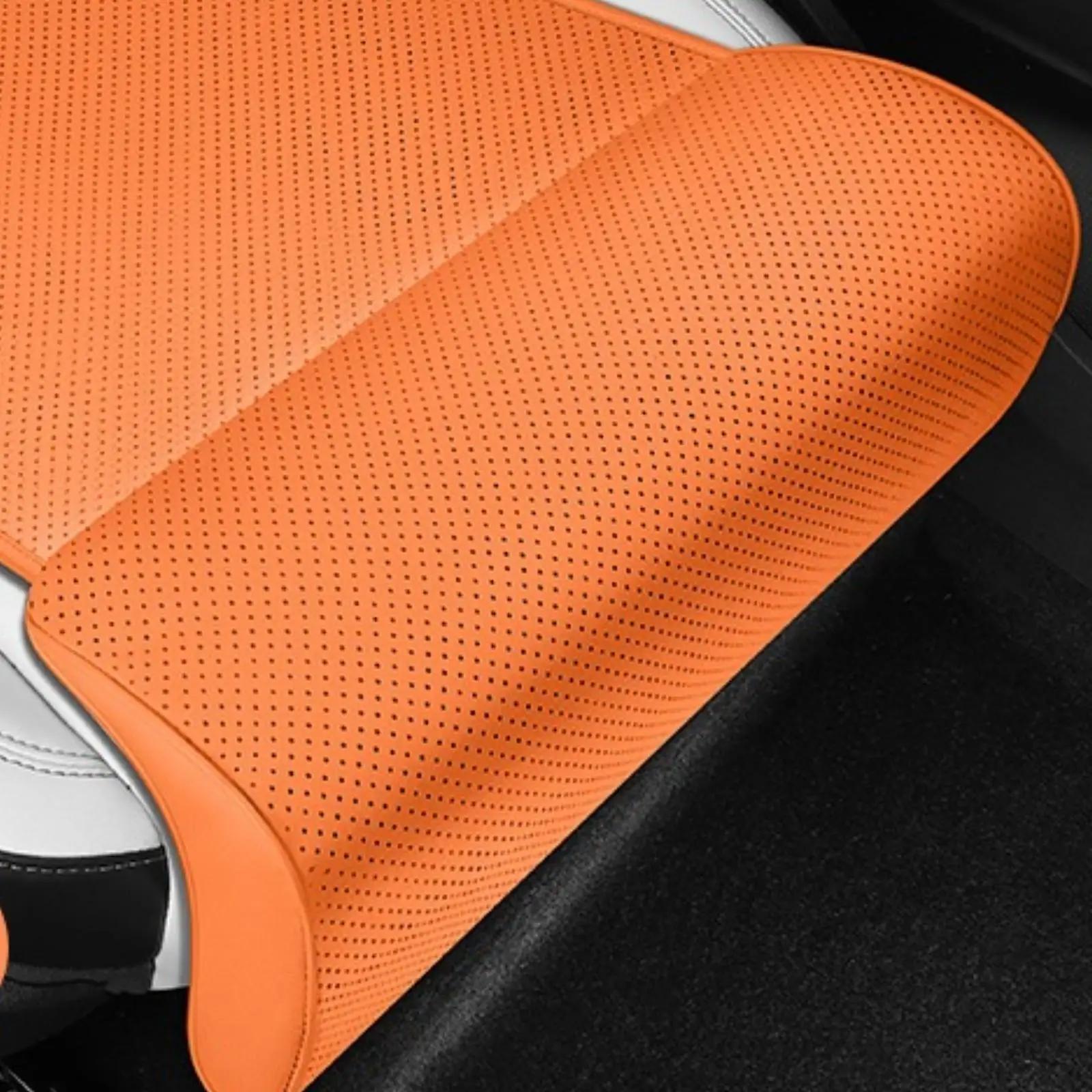 Perforated Leather-like Car Seat Extender Cushion Easy-clean Leg Support Pad for