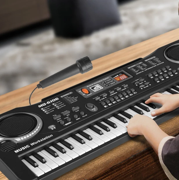 61-key multi-function electronic organ microphone electric piano adult children musical instrument toy