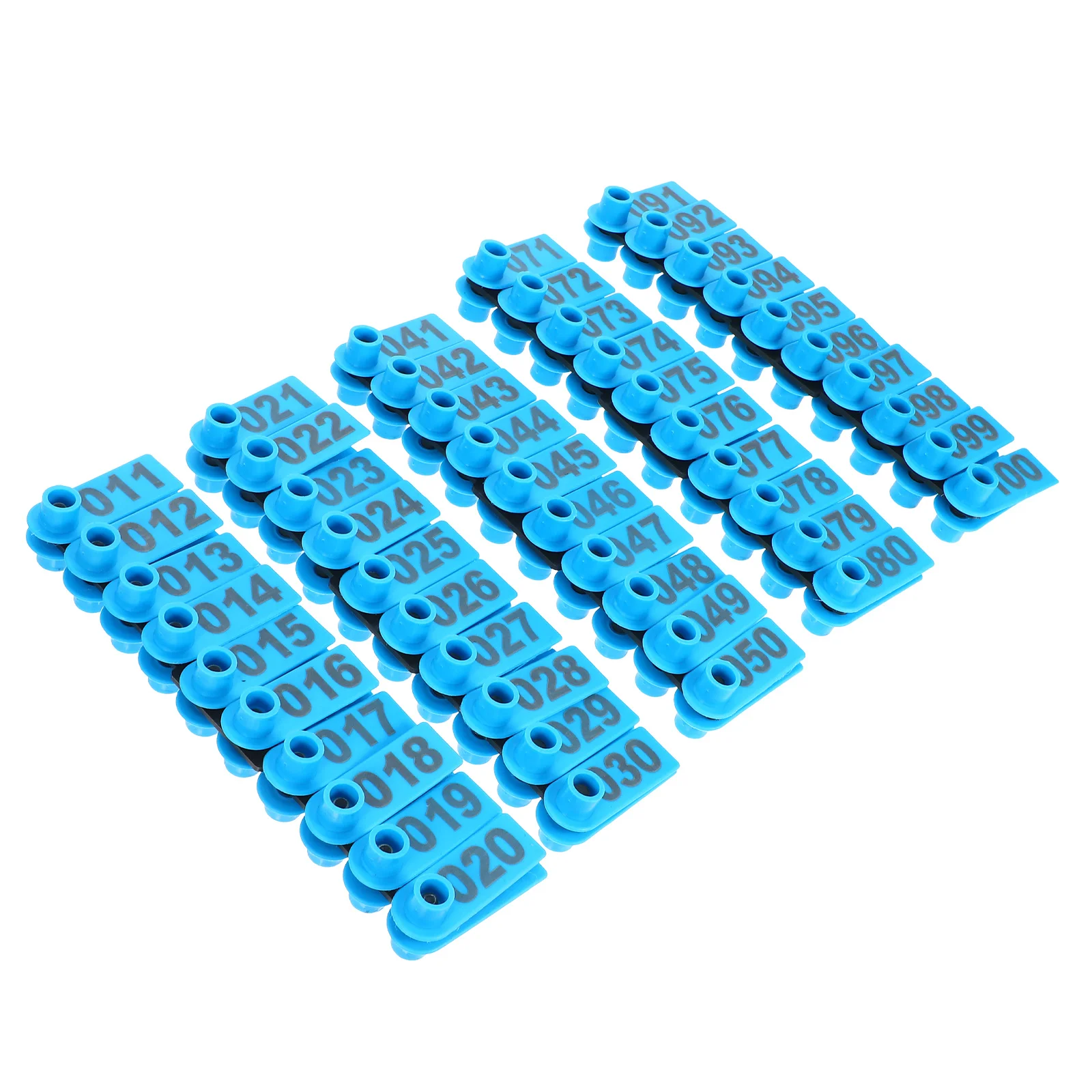 

100Pcs Sturdy Sheep Ear Tags Clear Numbered Identification for Livestock Cattle Goats Pigs Farm Use 1- Ear Tags