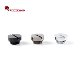 FREEZEMOD Computer Water Cooling Water Stop Smooth Surface Sealing Plug Brass Material Black Silver GDT-YZ