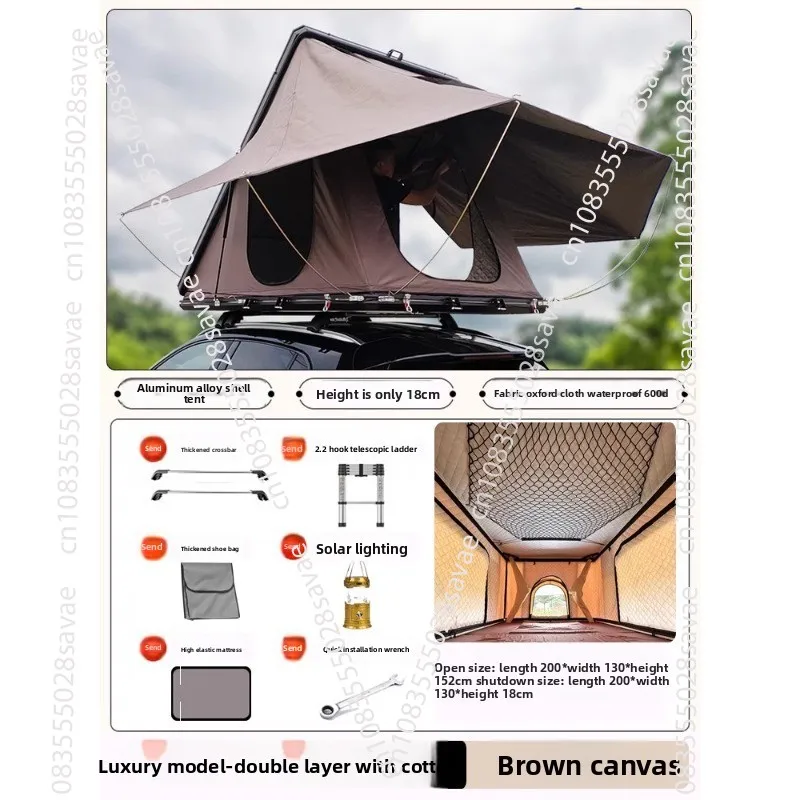 

Aluminum Alloy Triangular Car Roof Tent, Ultra-thin Canopy, Hard-shell Car Solar Panel