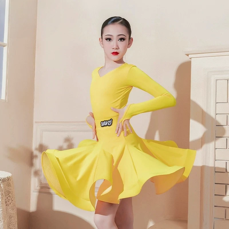 Latin dance competition costume for girls, children's professional national standard dance performance costume