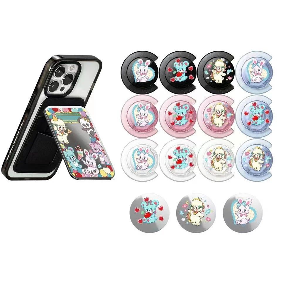 

Party Time Happy Magnetic Grip Card Holder Phone Stand for IPhone Holder Mount Support for Galaxy Phone Accessories Cartoon