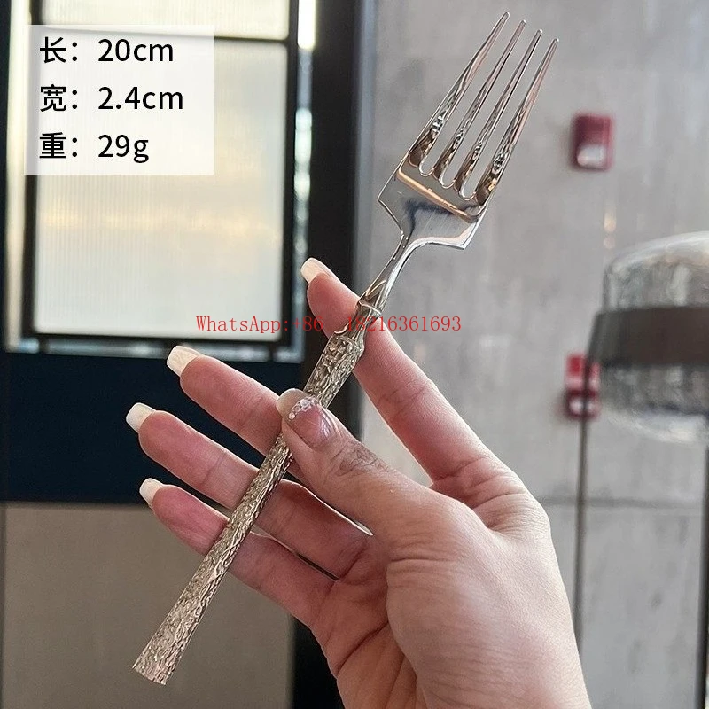 Light Luxury European 304 Stainless Steel Western Style Knife, Fork, Spoon, Tableware Mirror Polished Steak Knife, Fork