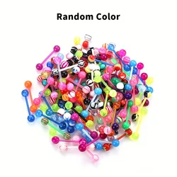 100/50/30/10 Pcs Mixed Color Acrylic Rod Tongue Nails Set Simple Body Jewelry Tongue Earrings Decor Piercing