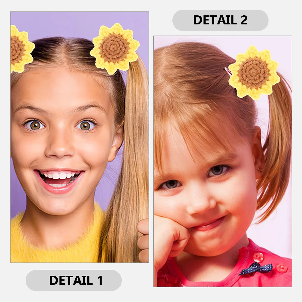 

3Pcs Cotton Hair Ties Elastic Soft Sunflower Hair Accessories Flower Ponytail Holders Handmade Products for Women