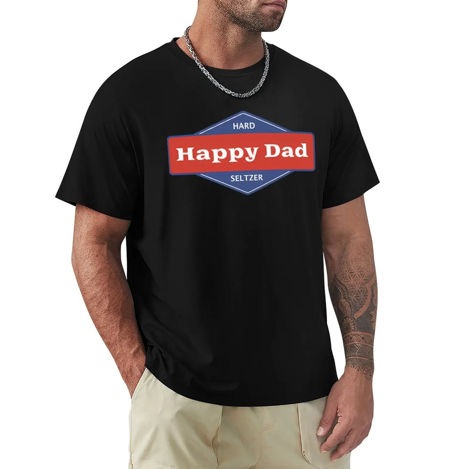 

Happy Dad Logo T-Shirt plus size tops summer shirt Personalized t-shirt graphics t shirt for men