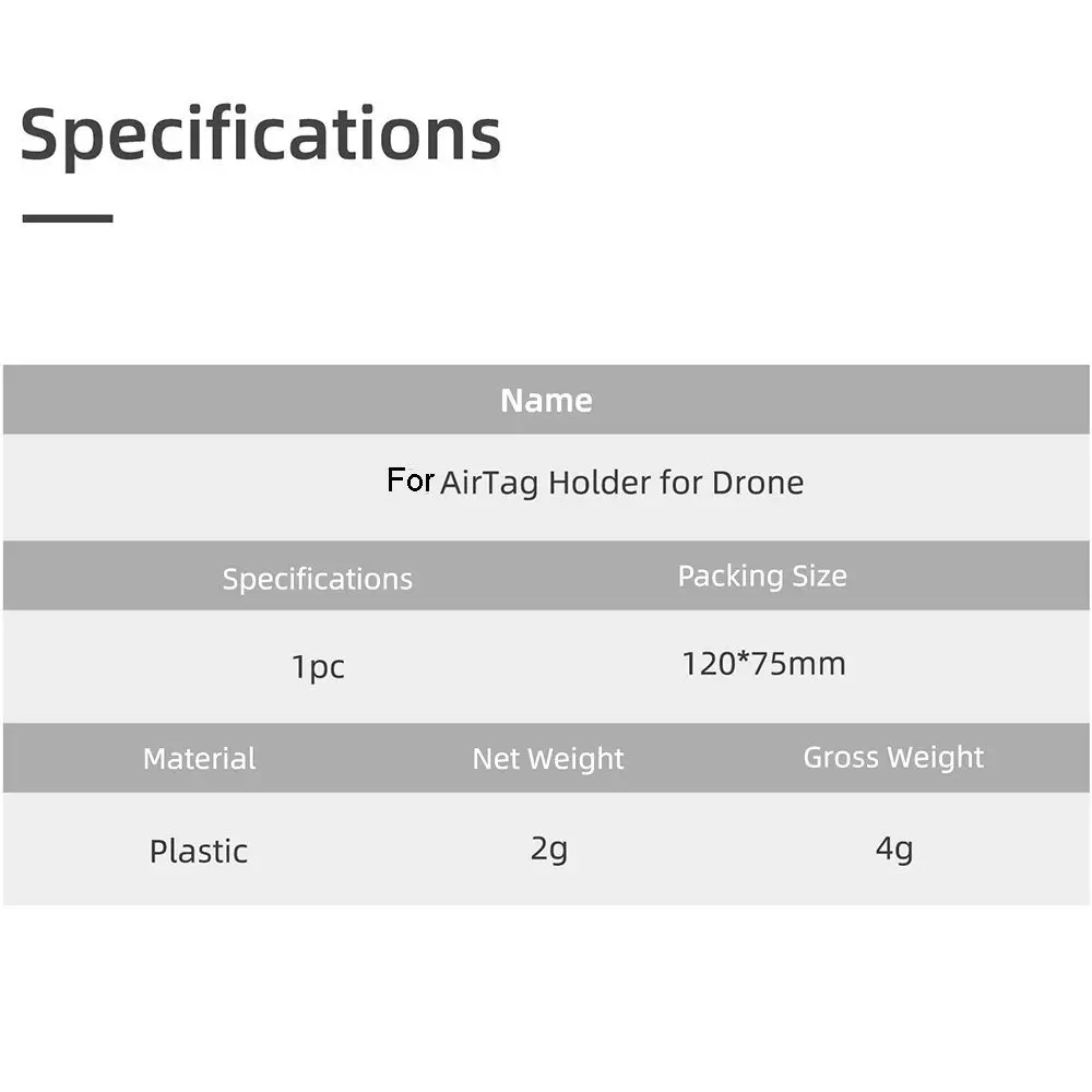 For DJI Mini3 Pro/Mavic 3/Air2S Drone AirTag Locator Bracket Snap Drone Universal Anti-lost Device Accessories