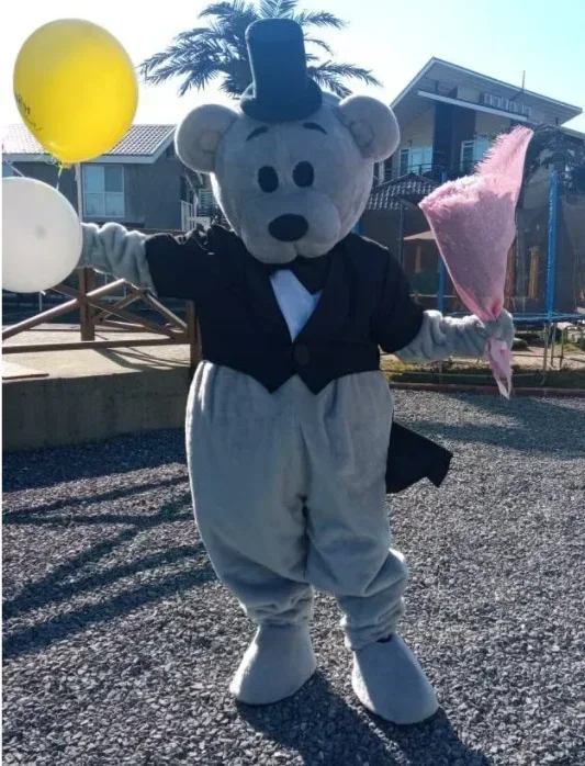 

Cartoon Teddy Bear Mascot Costume Wedding Party Performance Outftis Anime Christmas Halloween Birthday Party Dress