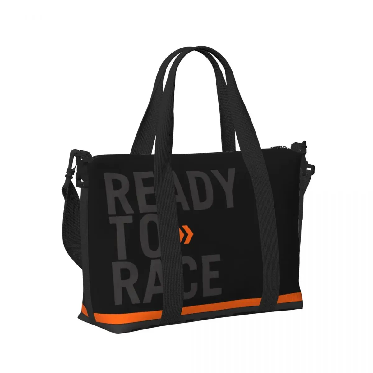Custom Ready To Race Logo Tote Bag for Women Large Capacity Racing Sport Motorcycle Rider Beach Gym Travel Bags