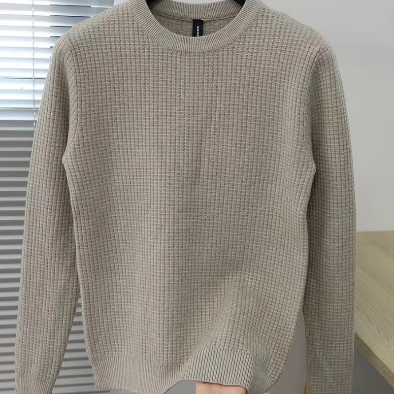 

Han Sweater Men 2023 Autumn New Solid Color Round Neck Head Slim Korean Casual Versatile Tops