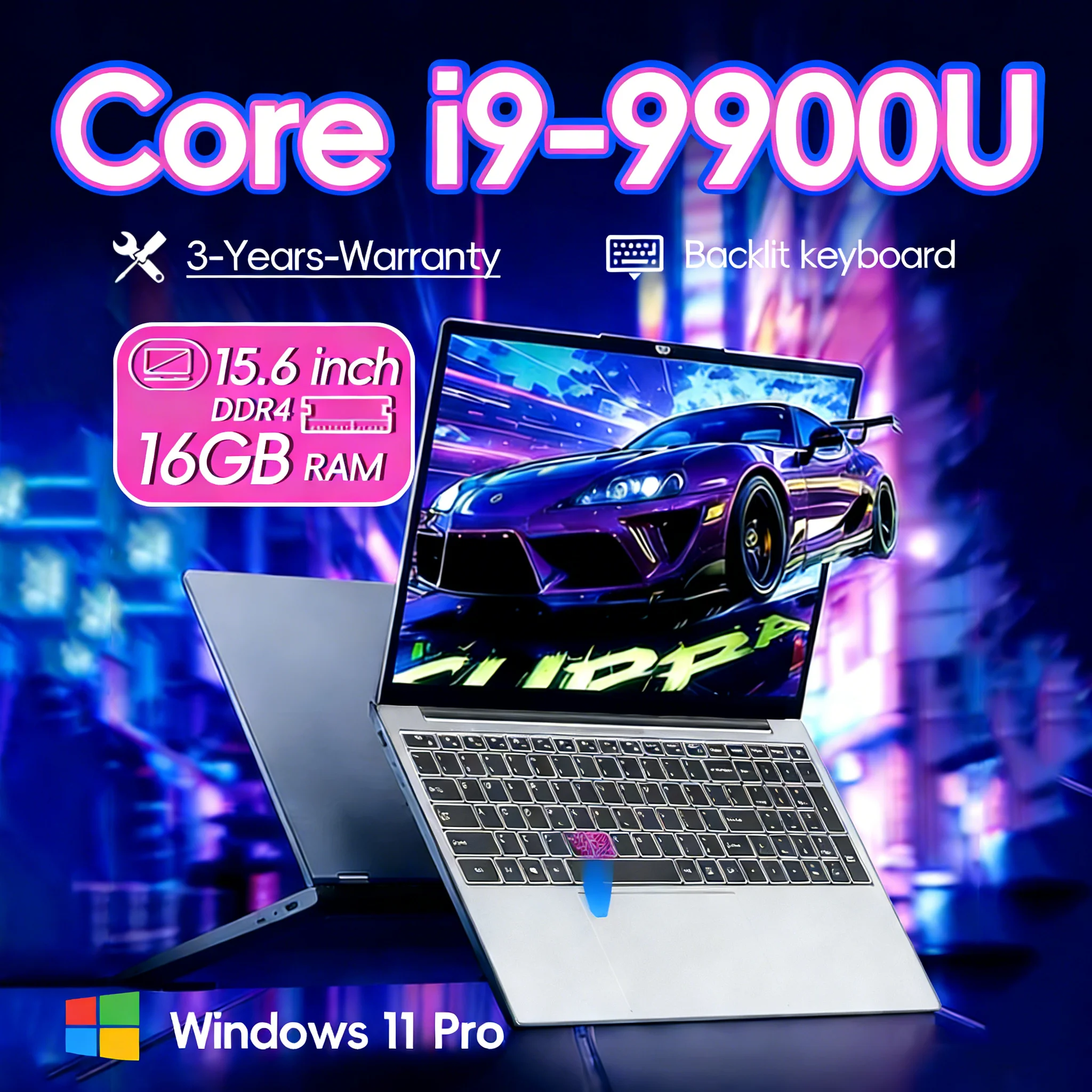 �y�Z�[�����z15.6�C���` �m�[�g�p�\�R�� Intel Core i9-9900U Windows 11 �w��F�؃��b�N���� PC �I�t�B�X�w�K �Q�[���p�R���s���[�^�[ 16GB RAM �m�[�g�p�\�R��