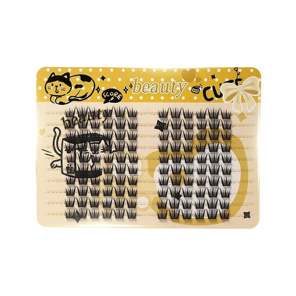 Hot Self Adhesive Eyelashes DIY Cluster Lashes No Glue Needed Individual Lashes Extension Makeup Tools Faux Cils