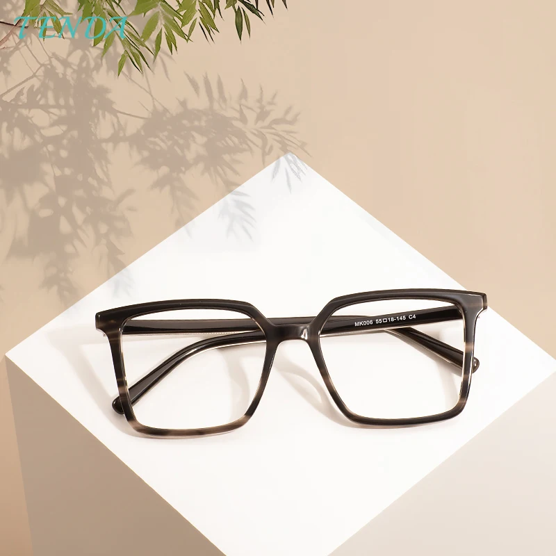 

Full Rim Men And Women Big Acetate Square Optical Frames For Myopia Reading Multifocal Lenses