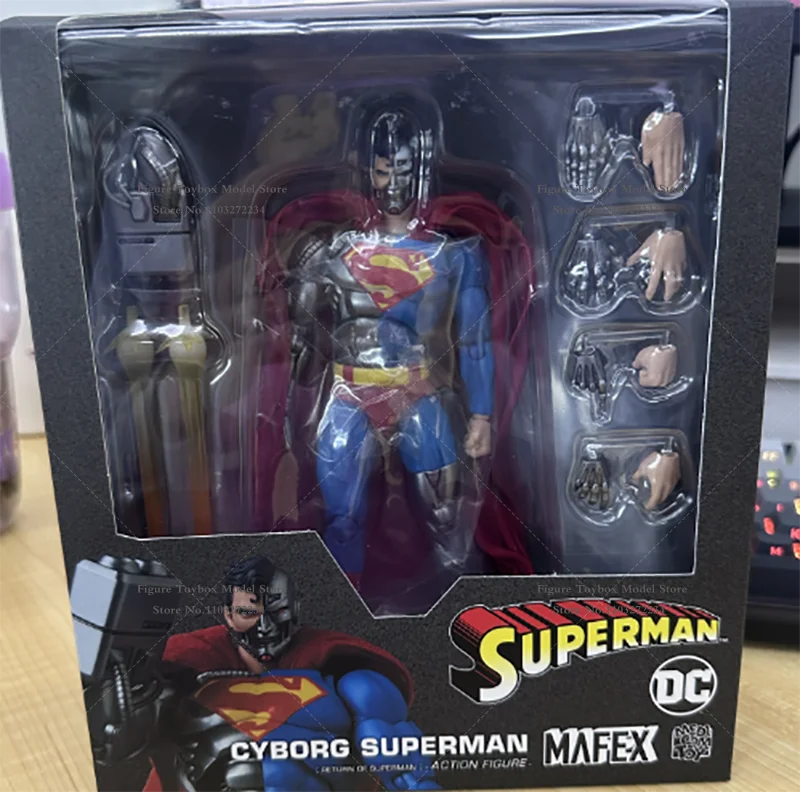 Medicom Toy Mafex 1/12 164Cyborg Superman Action Figure Anime Superman Returns Classic Simulation 6